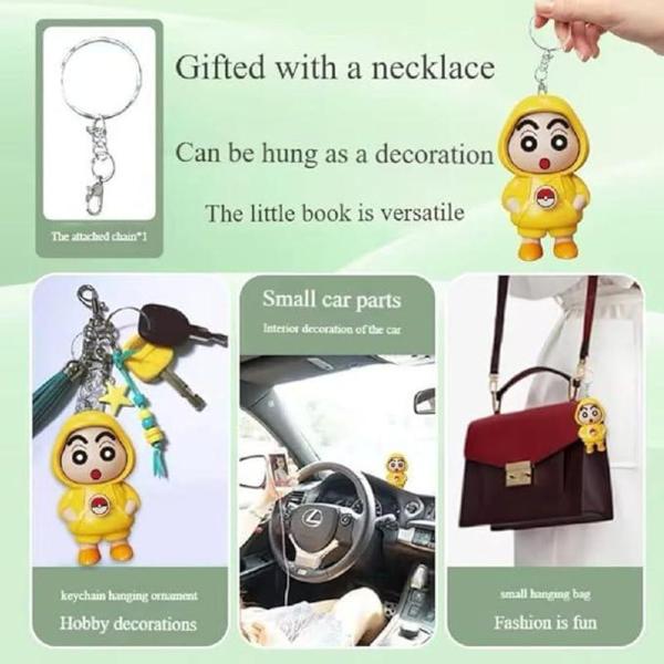 Cute Cartoon Keychain with Rotating Face Changing Design